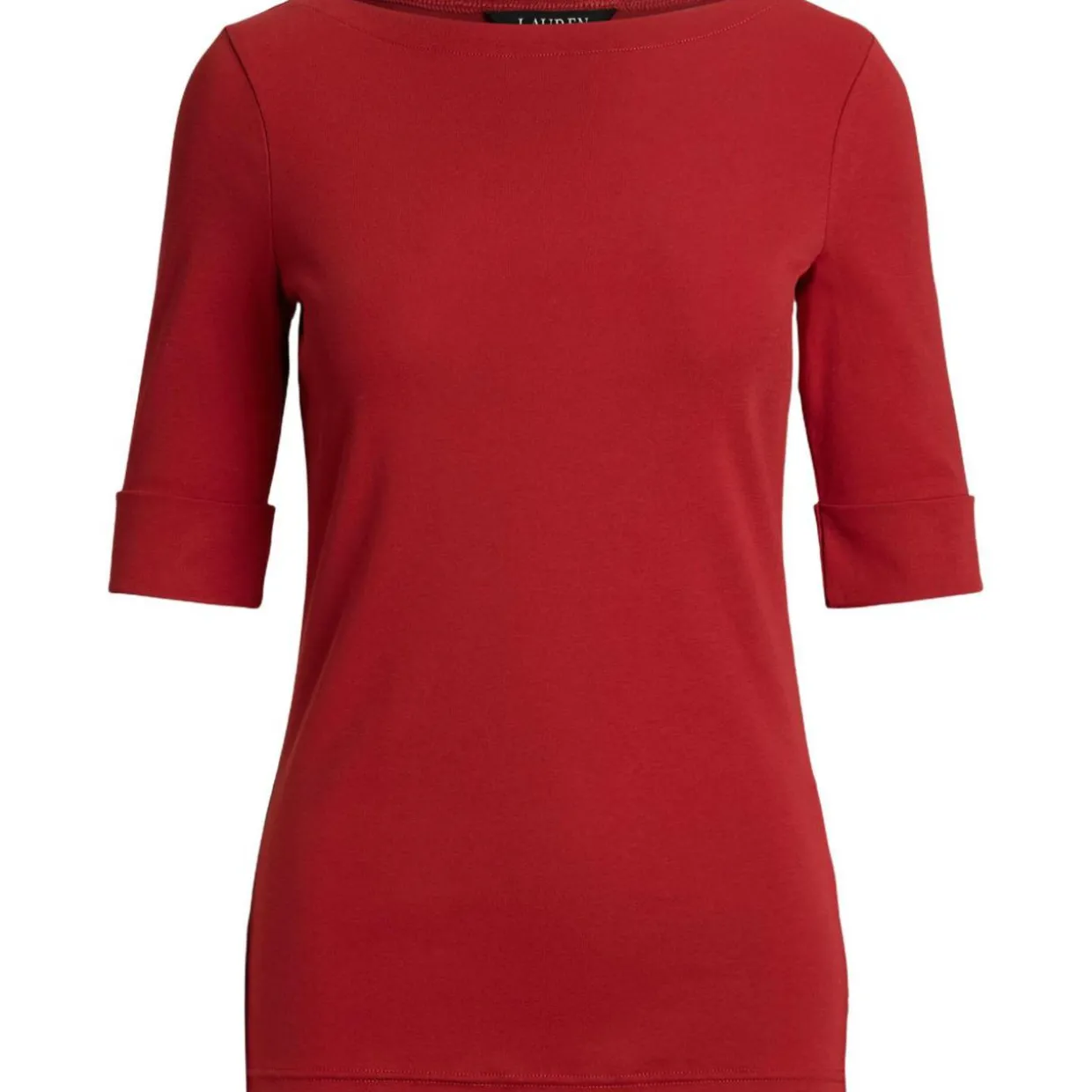 T-Shirt mit U-Boot-Ausschnitt