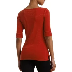 T-Shirt mit U-Boot-Ausschnitt