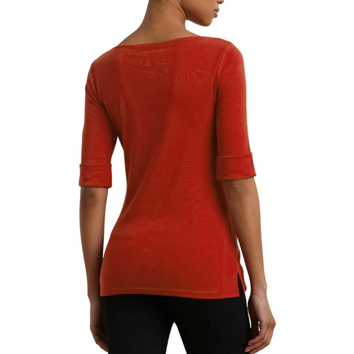 T-Shirt mit U-Boot-Ausschnitt