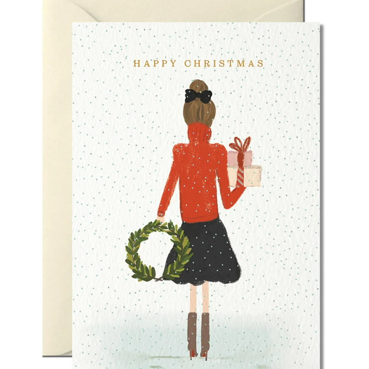Weihnachtskarte Happy Christmas