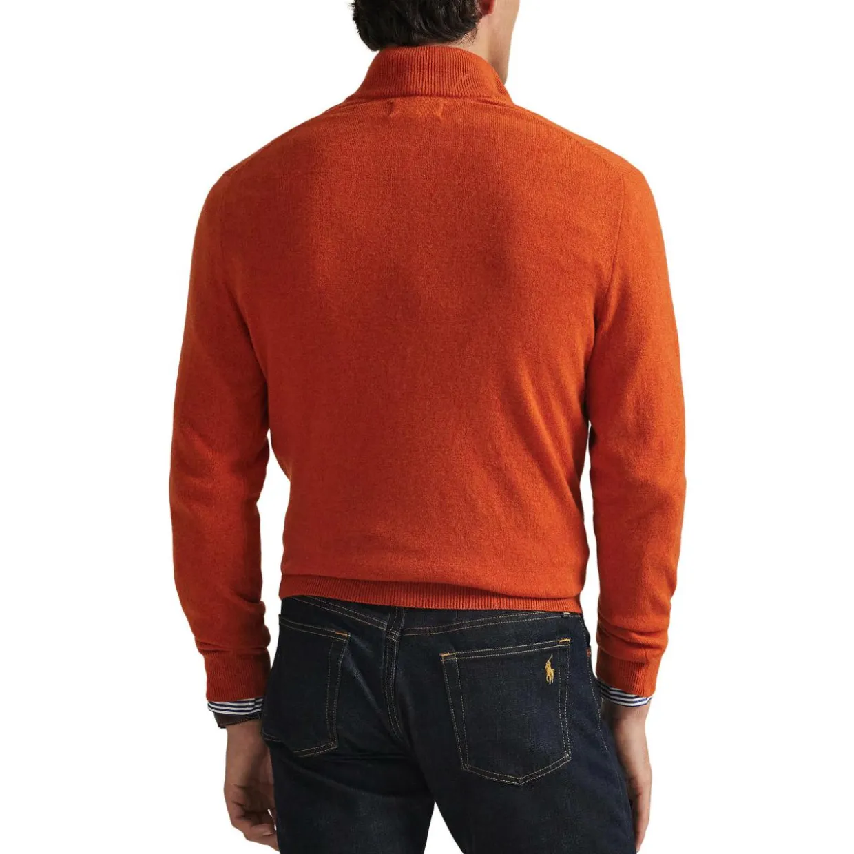 Wollpullover mit Viertelreißverschluss