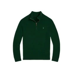 Wollpullover mit Viertelreißverschluss