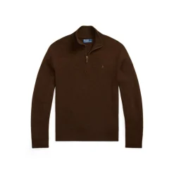 Wollpullover mit Viertelreißverschluss