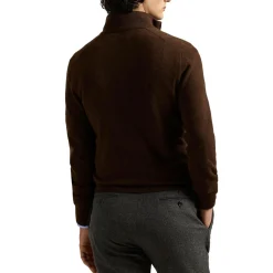 Wollpullover mit Viertelreißverschluss
